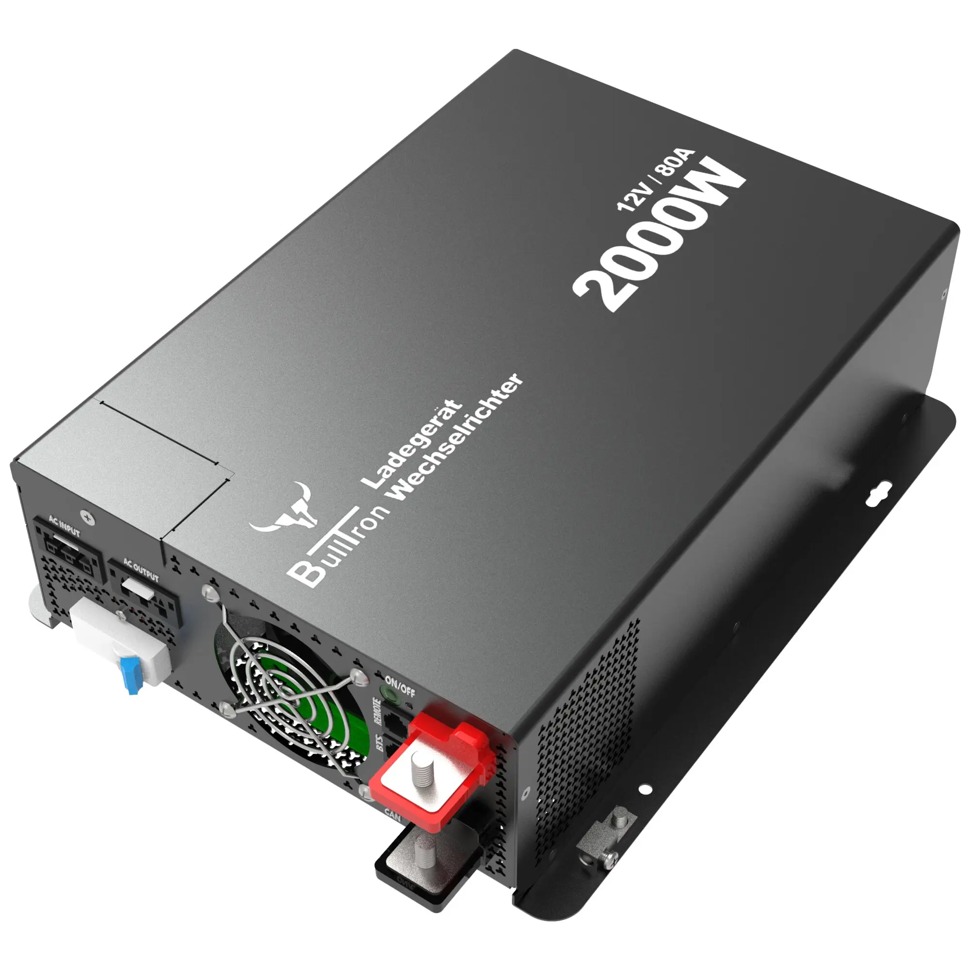 Wechselrichter 2000 W mit Ladegerät 80 A und Display