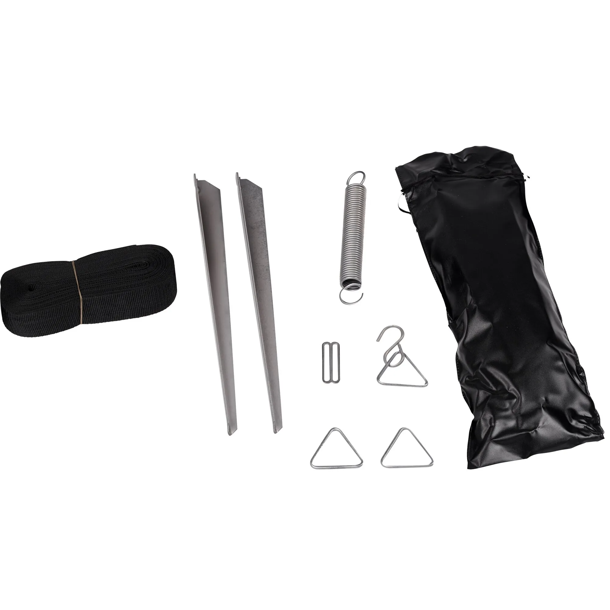 Thule Hold Down Kit zur Markisenabspannung mit Gurt, Erdankern, Zugfeder, Haken und schwarzer Aufbewahrungstasche