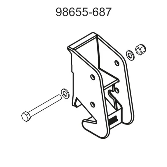 Rafterhalter im Markisengehäuse für F45i/L, F1/L und F45T mit Schraube, Unterlegscheiben und Mutter, Teilenummer 98655-687