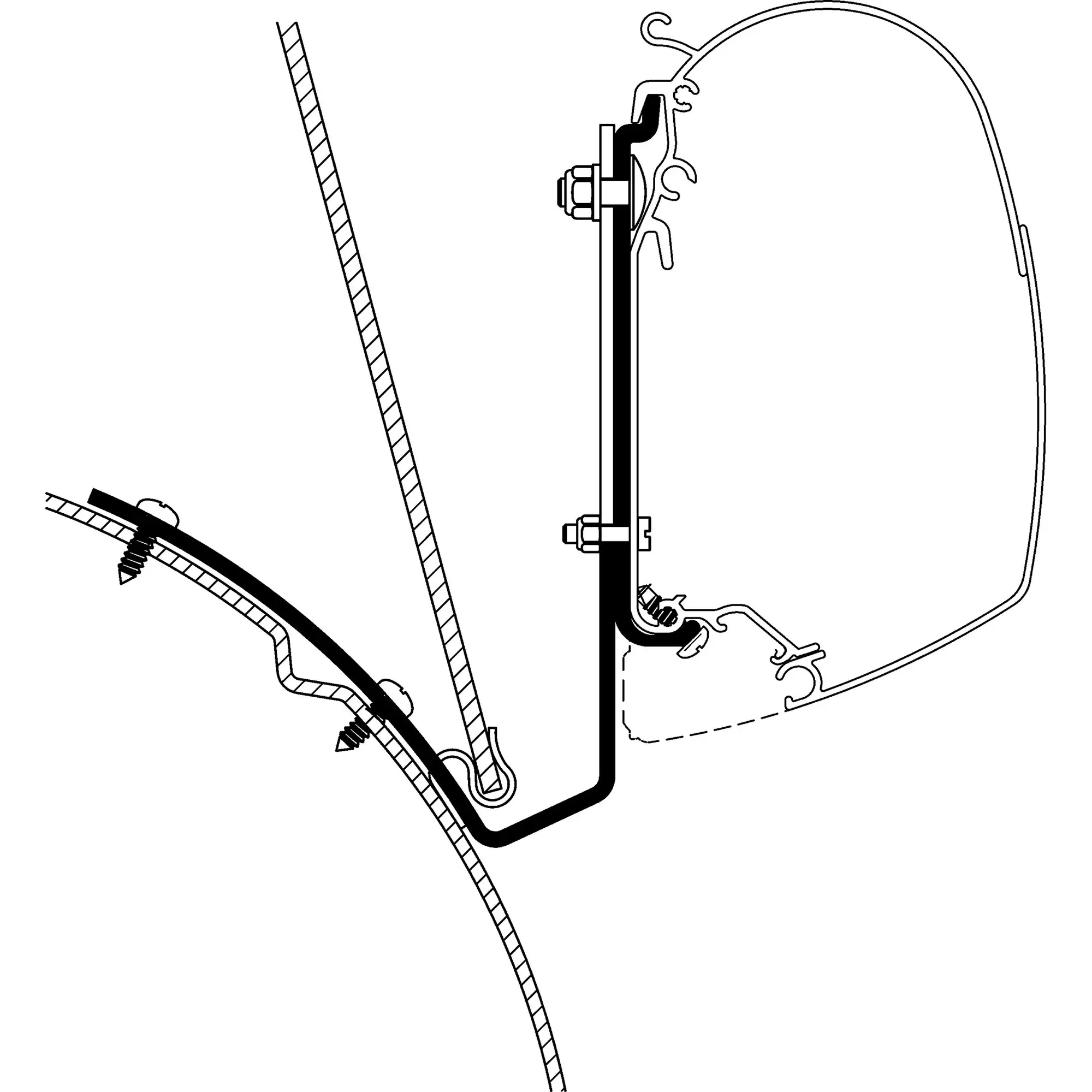 Adapter VW T4 Liftroof for TO Series 5
