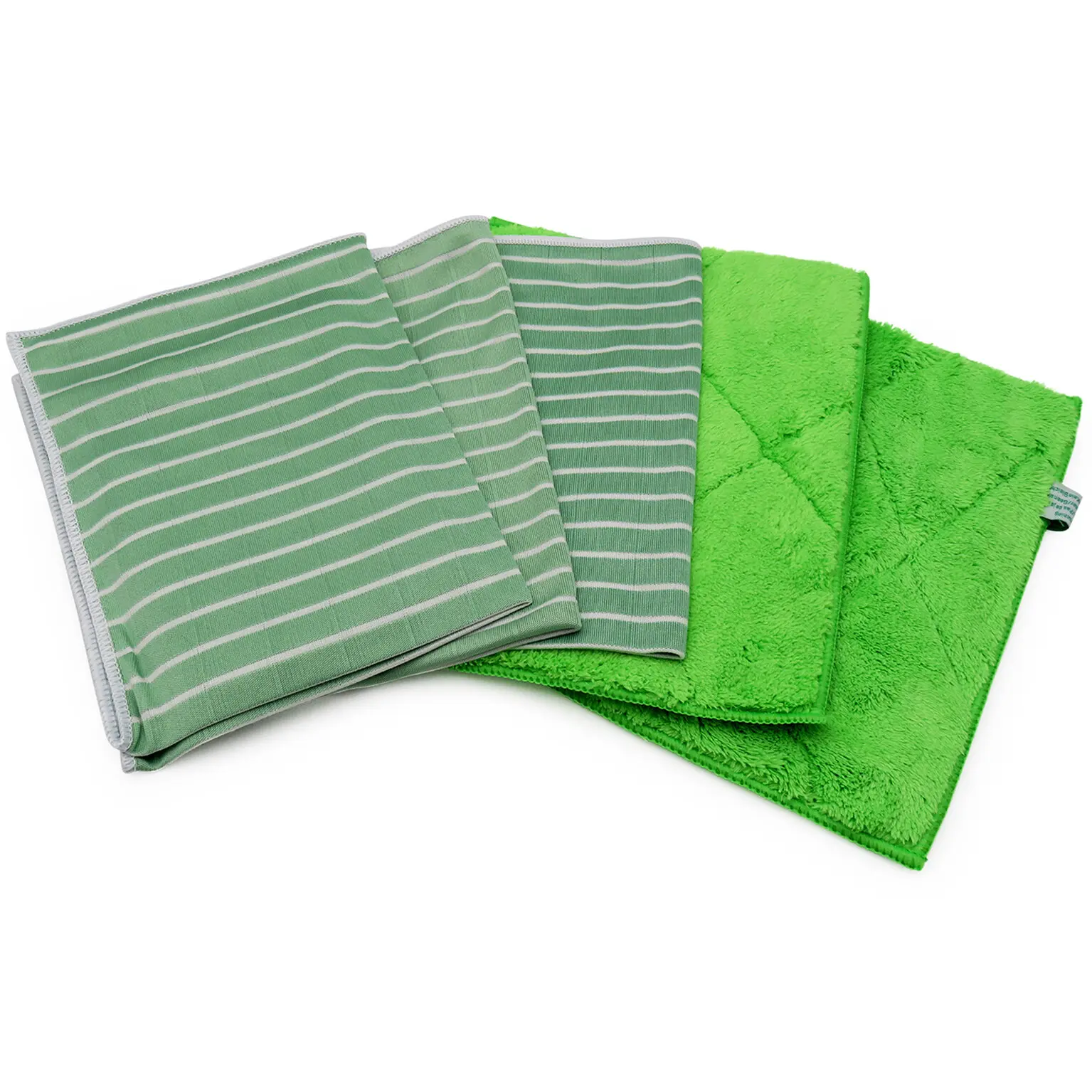 Bambustücher, grün, 5er-Set