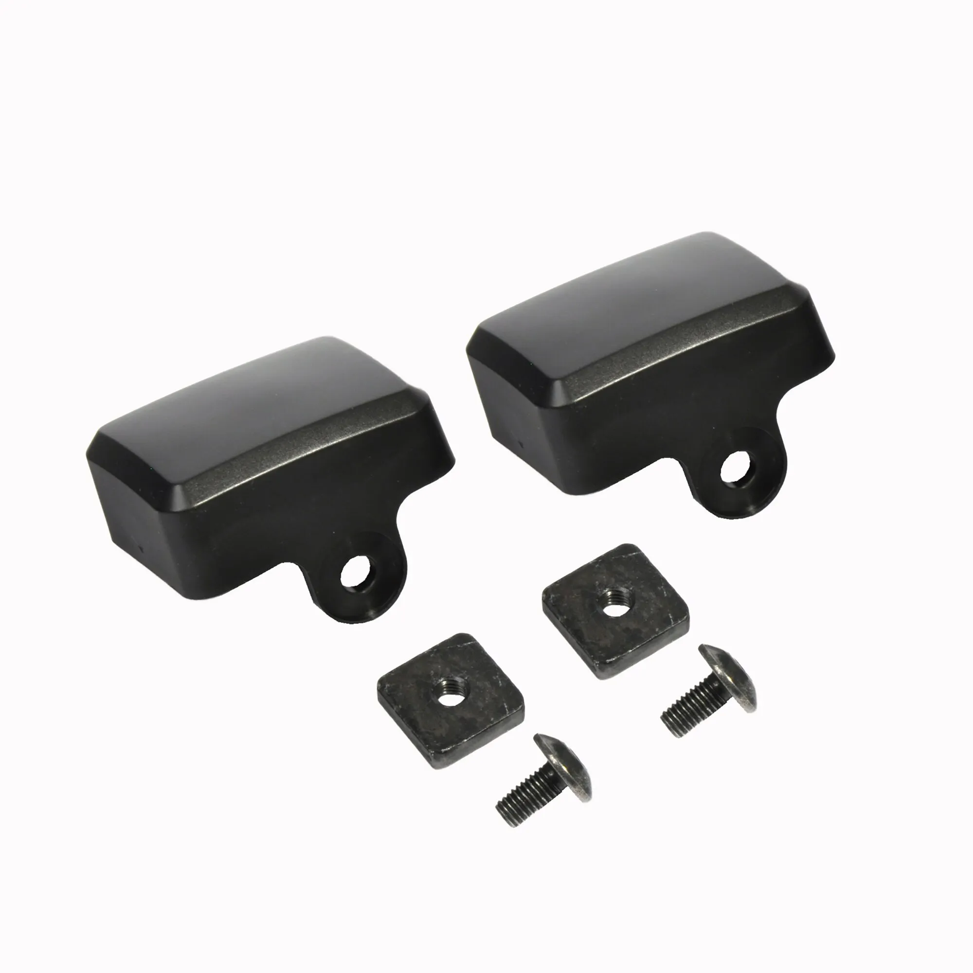 Schwarzes Endkappen-Set für Thule Roof Rack Längsschienen mit zwei Endkappen, zwei Gewindeplatten und zwei Schrauben