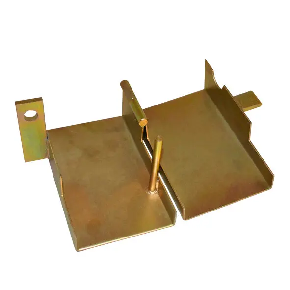 Universal-Diebstahlsicherung klappbar aus Metall mit zwei flachen Basisplatten, zentraler Stange und seitlichen Laschen