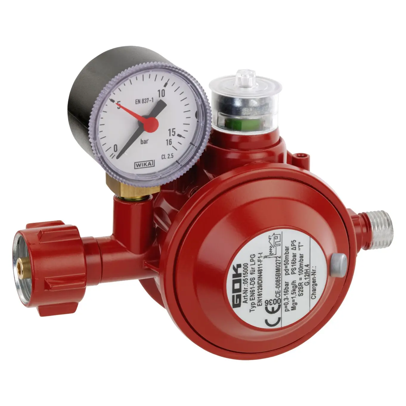 Gas Regulator 1.5 kg/h KLF x G1/4LH-KN TAE UEDS Man.