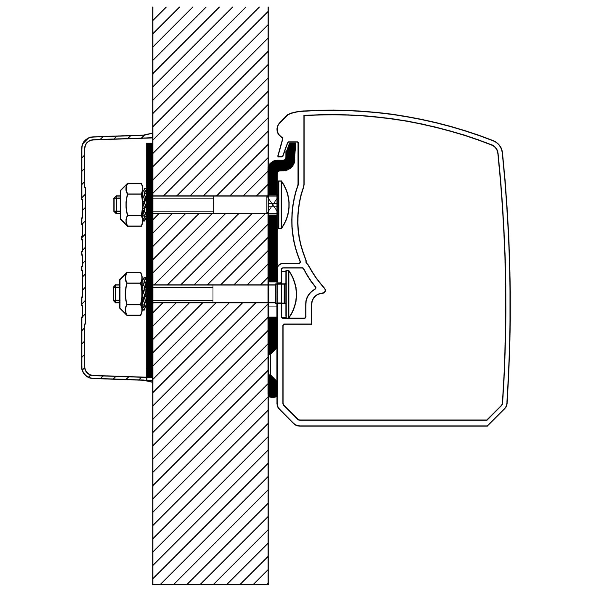 Adapter Flat Wall für Thule 3200