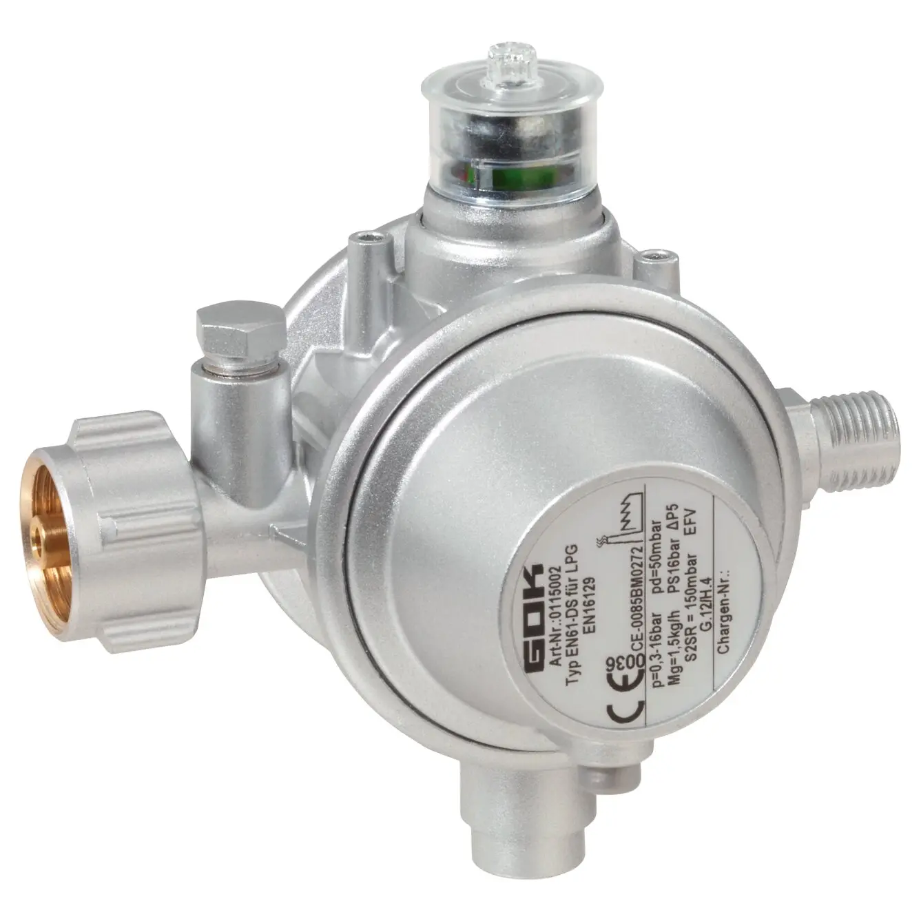 Gas Regulator 1.5 kg/h KLF x G1/4LH-KN UEDS SBS