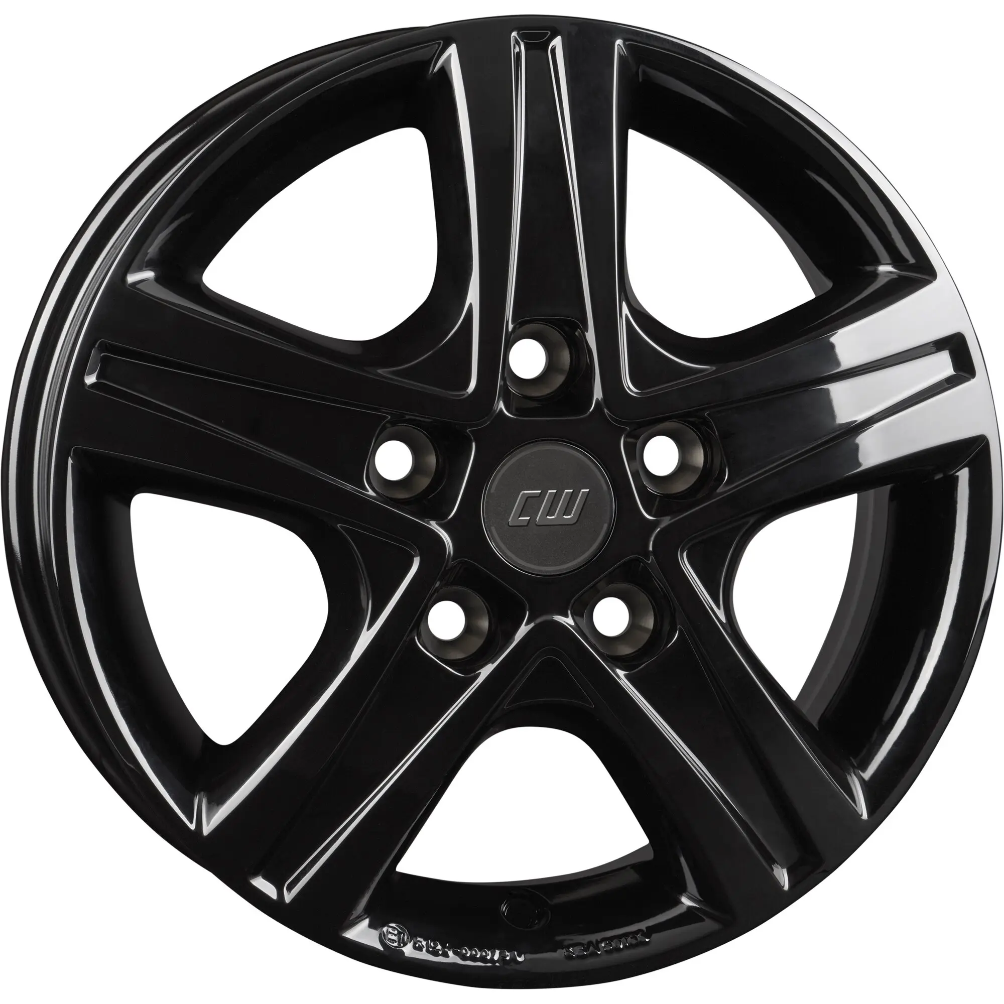 Aluminiumfelge CWD für Fiat Ducato mit Light-Chassis, 1200 kg, black glossy, 6 x 15"