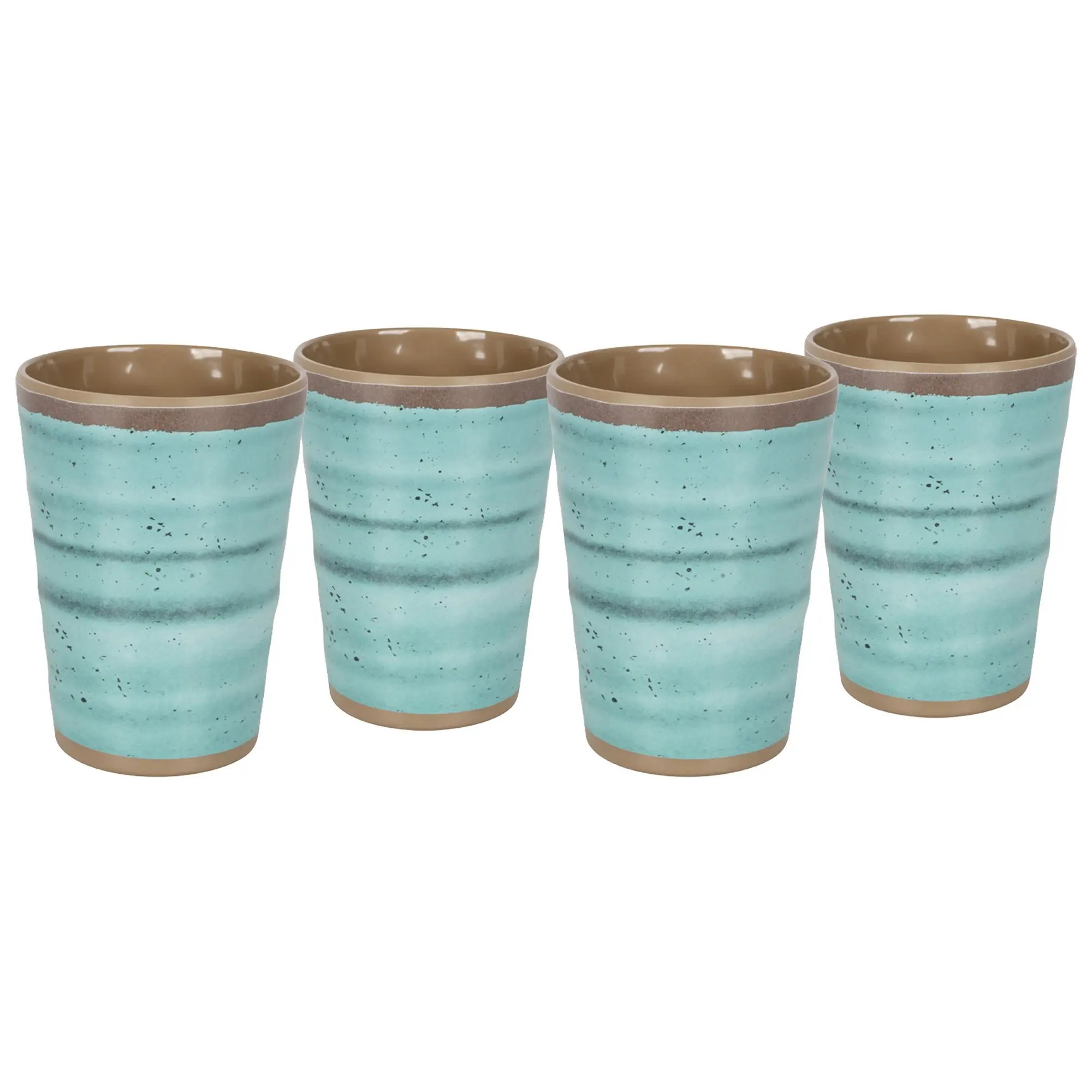 Trinkbecher Halo, 4-teilig, Aqua