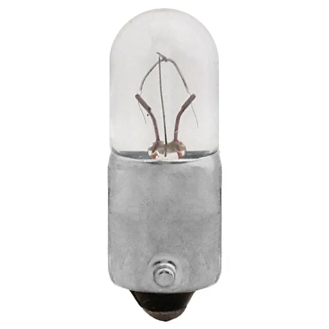 Kfz-Kugellampe Standard BA9s mit klarem Glas, sichtbarem Glühwendel und silbernem Metallsockel