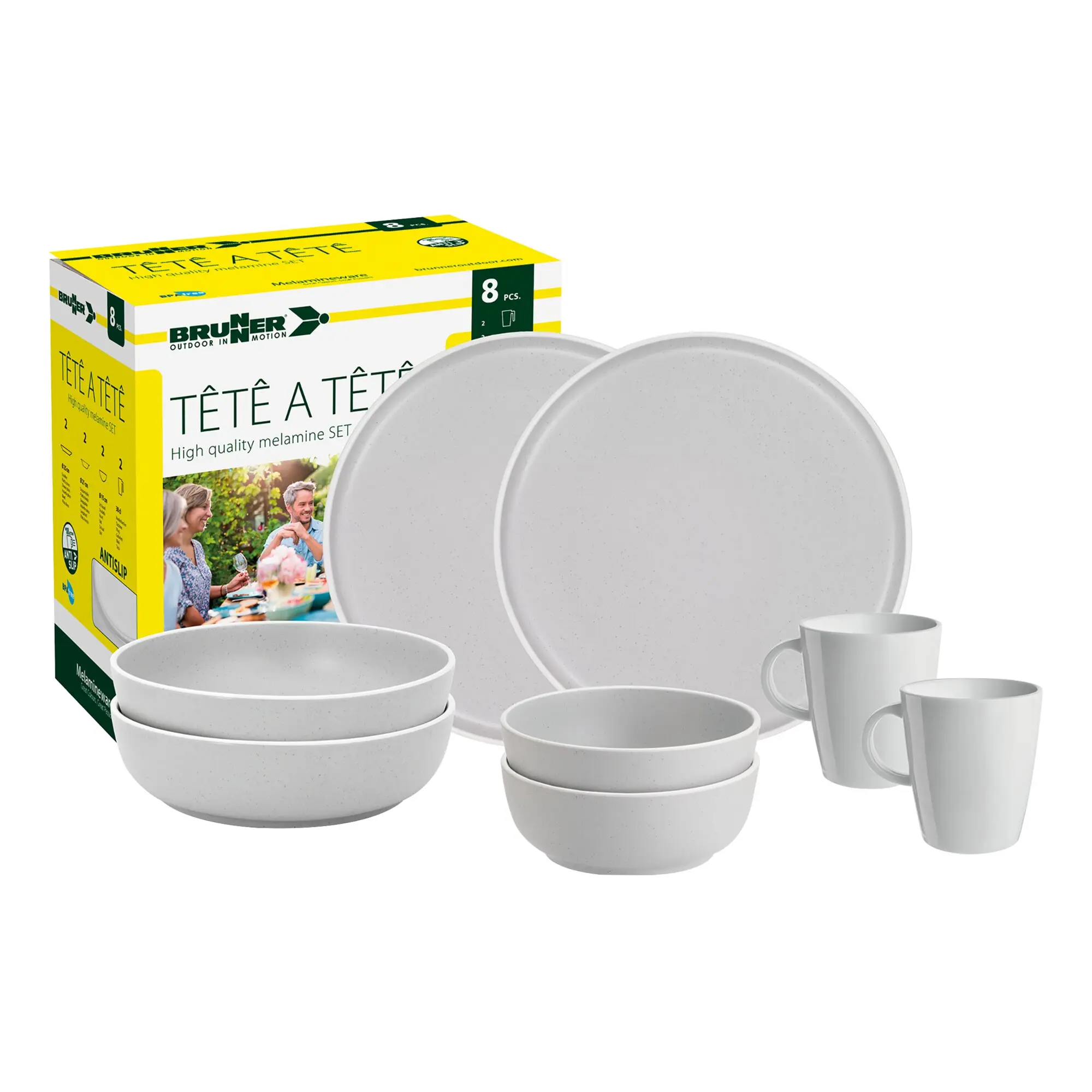 Tableware Set Tête-à-Tête Dolomit, white
