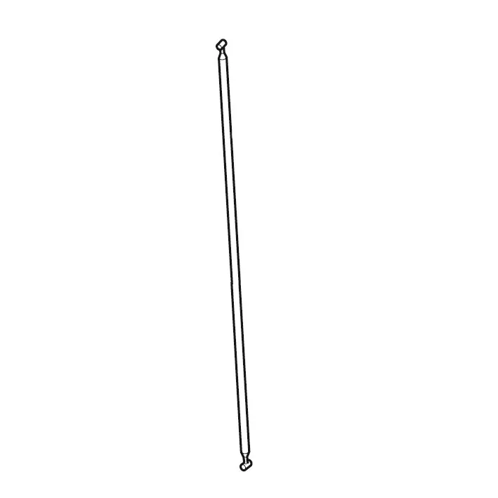 Druckstange S 3004 als lange, schlanke Metallstange mit ringförmigen Ösen an beiden Enden auf weißem Hintergrund