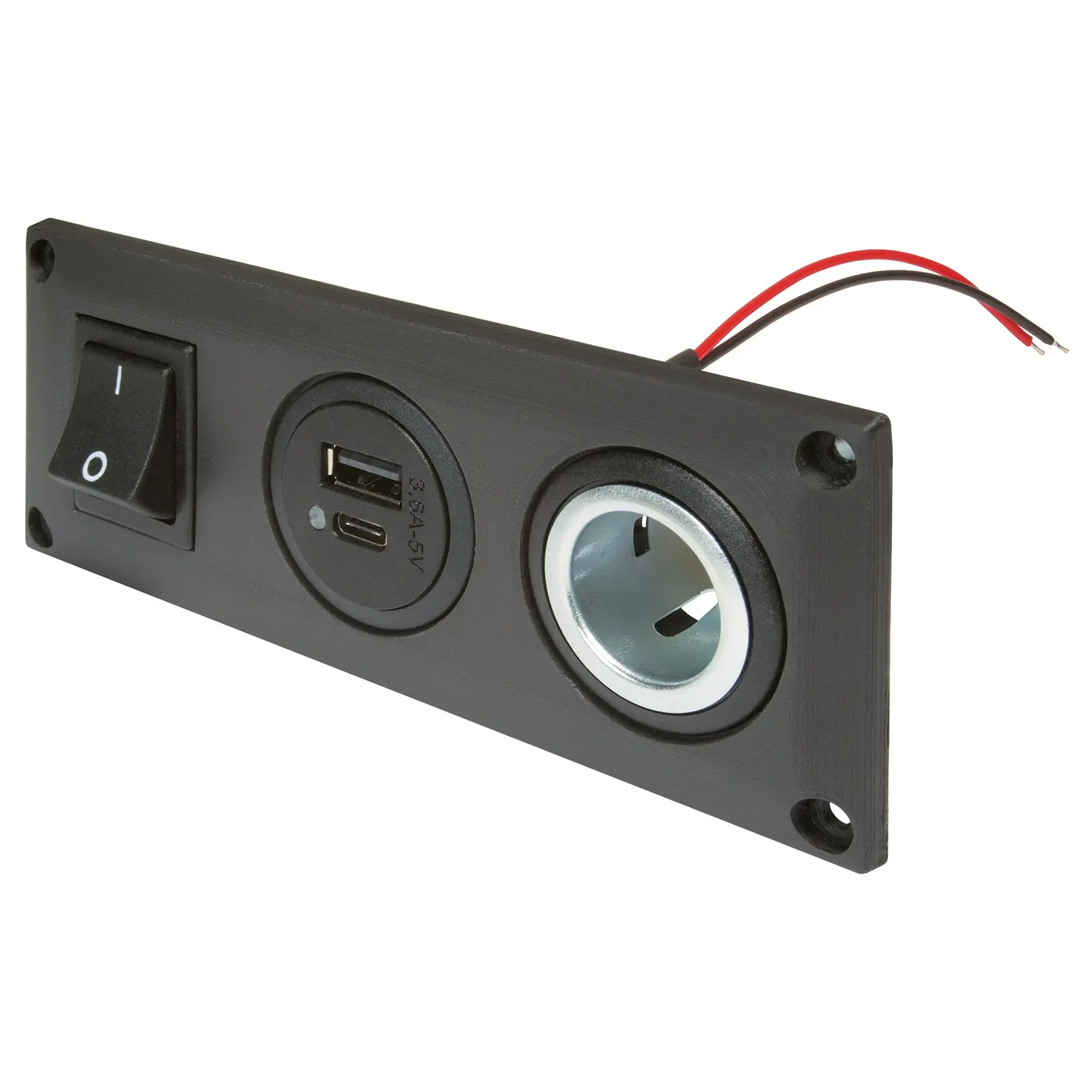 Einbausteckdose schaltbar, Power | USB-A | USB-C