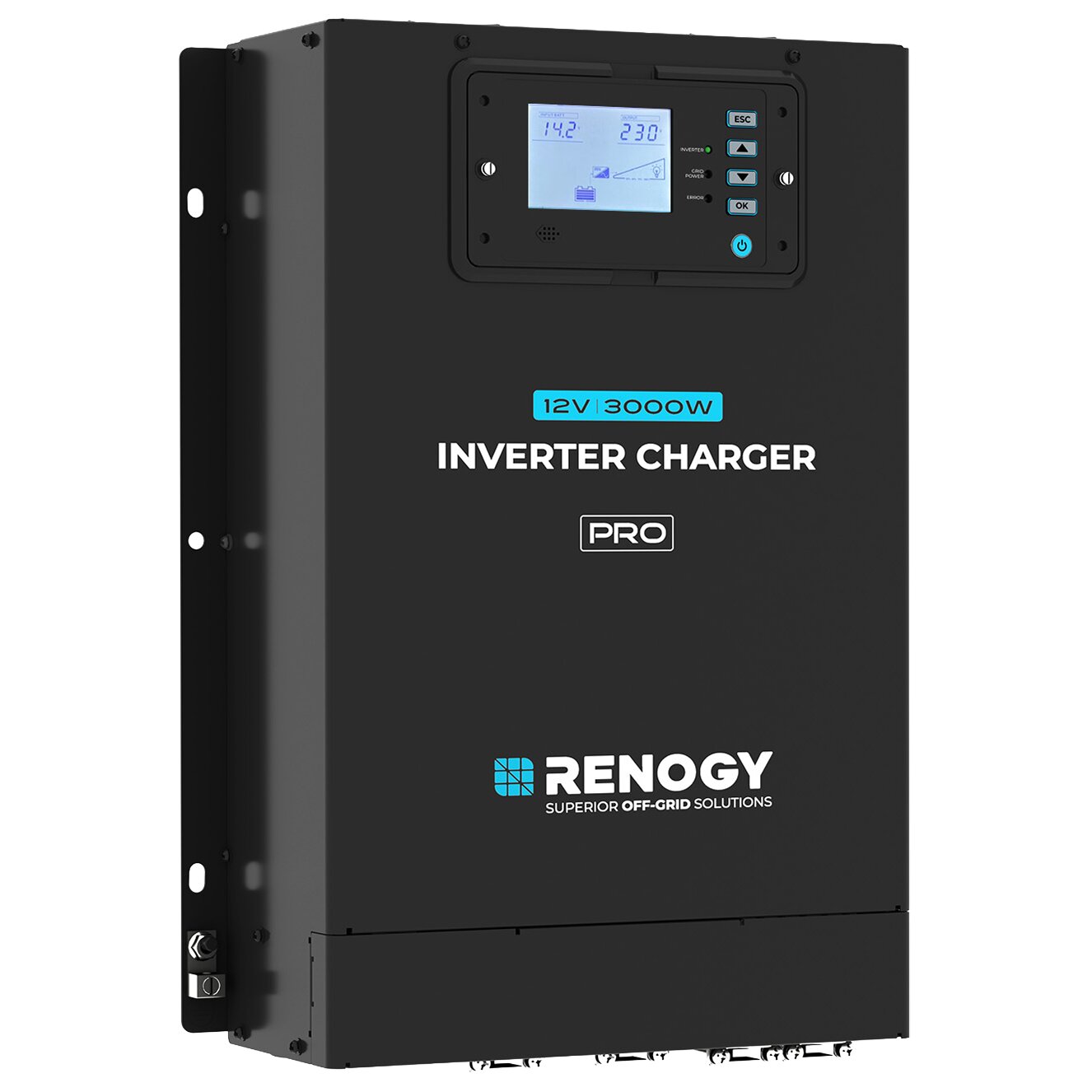 Wechselrichter 3000 W mit Ladegerät 120 A und Display
