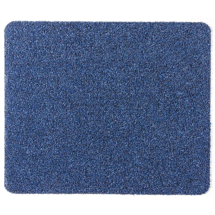 Dunkelblaue rechteckige Fußmatte Aquastop mit abgerundeten Ecken und dichter, strukturierter Oberfläche, 100 cm breit