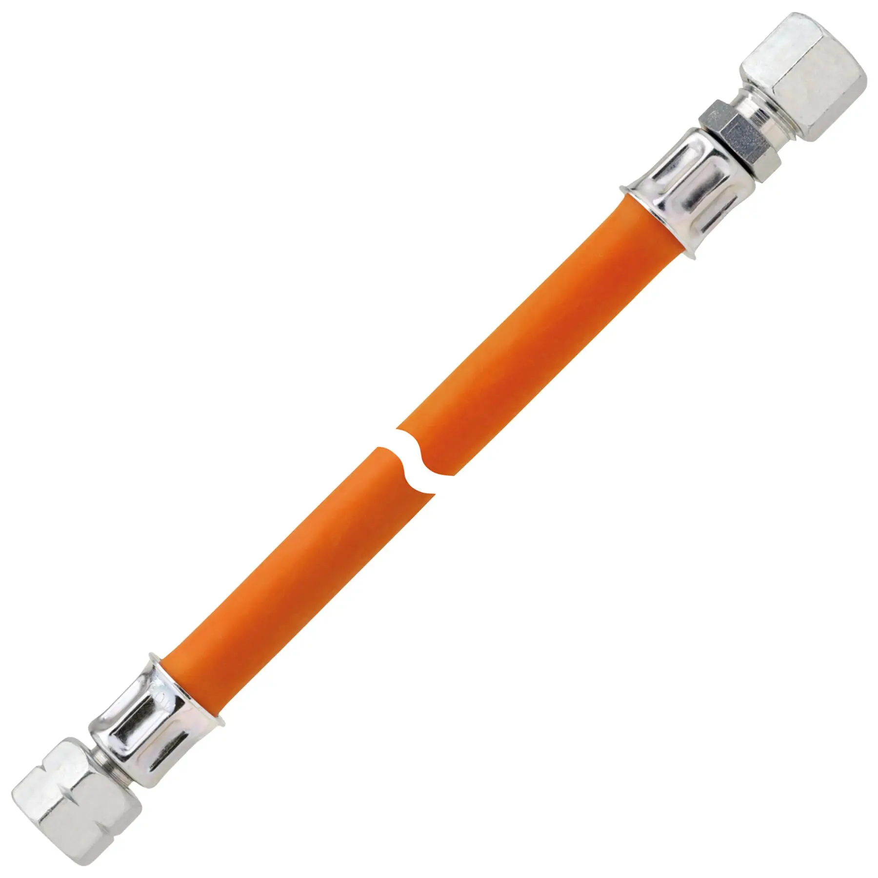 Gas-Hochdruckschlauchleitung 10 bar mit KST G 1/4 LH-ÜM x RVS 8 x 400