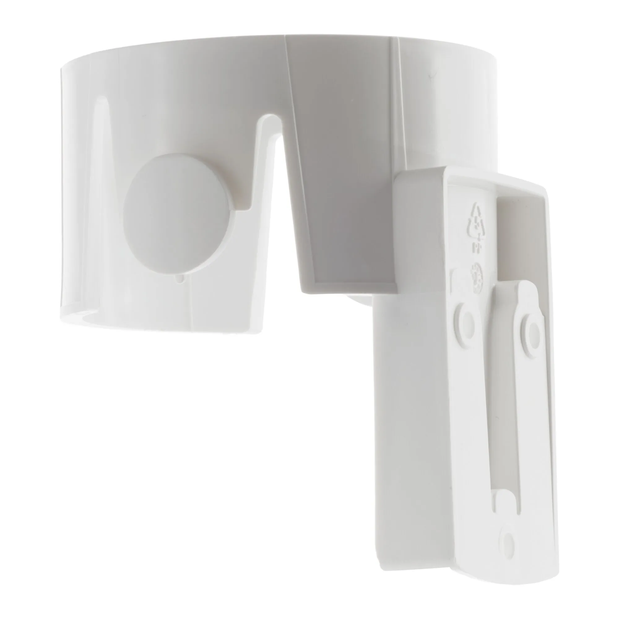Weiße Toilettenbürste Brush & Stow mit Bürstenhalter und Wandhalterung in Detailansicht