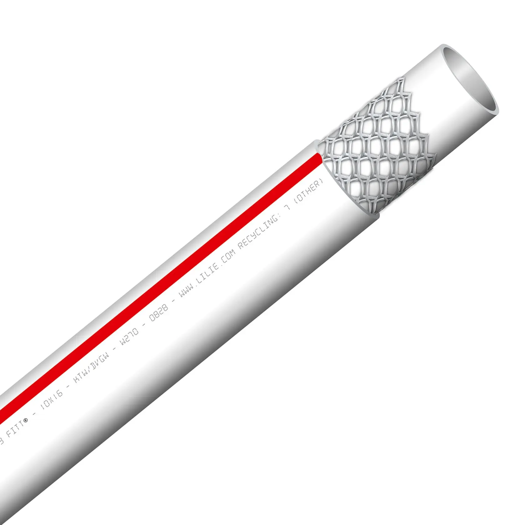Warm Water Hose WeißGELB for Drinking Water, 12 x 18 mm, 5 m