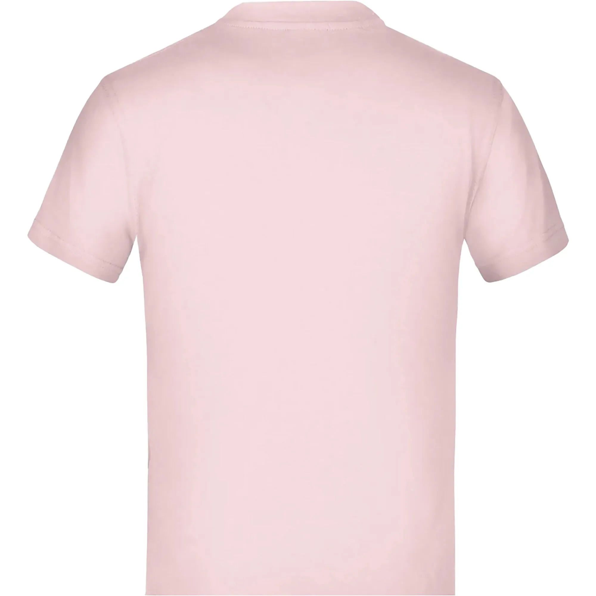 Rosa T-Shirt Mini Camper mit kurzen Ärmeln und rundem Halsausschnitt, Vorderansicht, Größe 134/146
