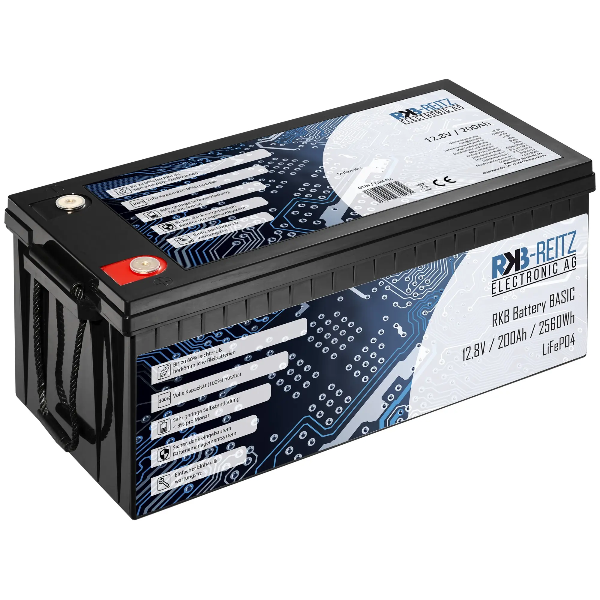 Lithium Battery LiFePO4 Basic 12.8 V/200 Ah