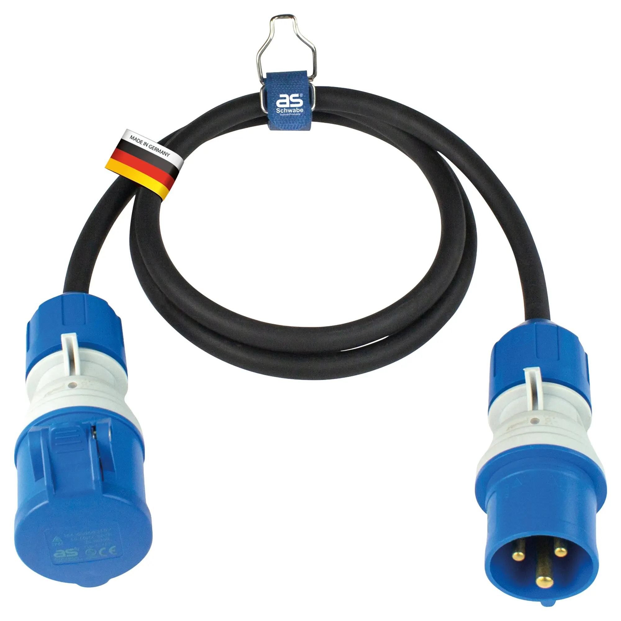 CEE Extension Cable, 1,5 m black