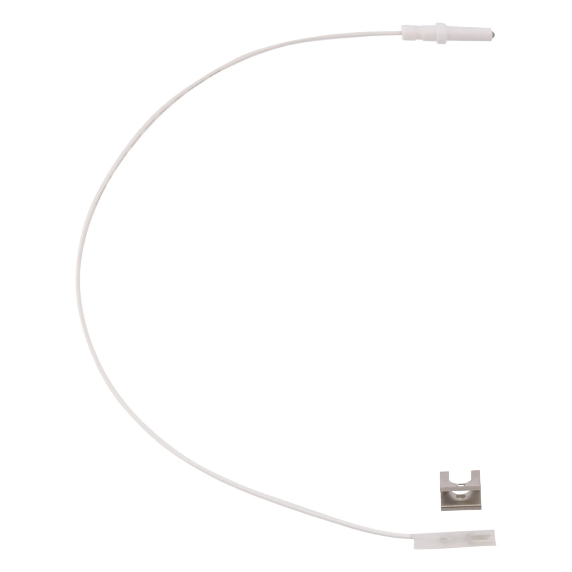 Weißes 41 cm langes Zündkabel mit weißer Zündkerze, Metallhalterung und Anschlusslasche für CAN-Kocher und Kombinationen