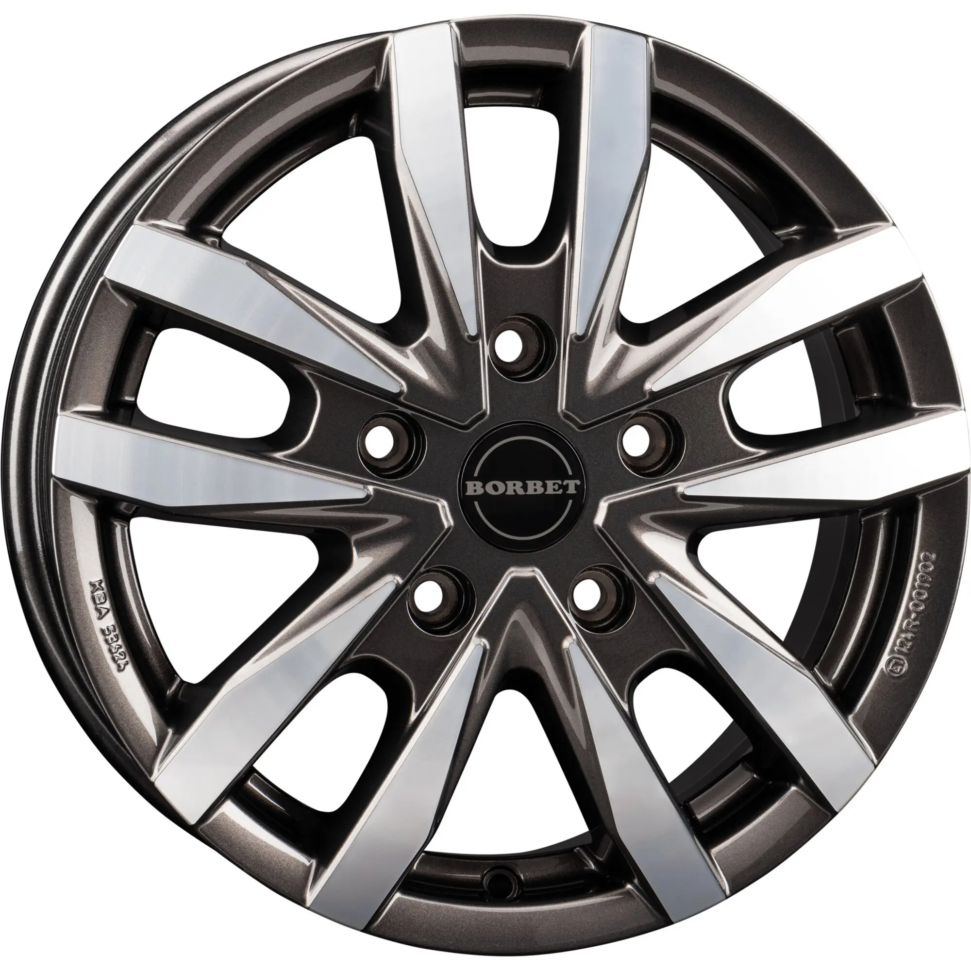 Aluminiumfelge CW5, Fiat Ducato, Light-Chassis, 1350 kg, mistral anthracite polished glossy, 6 x 16"