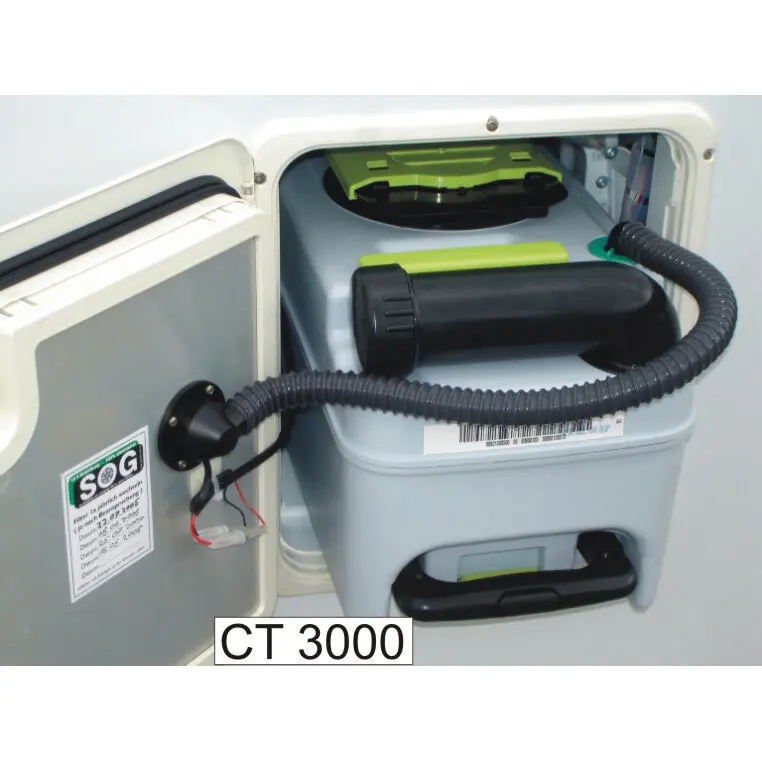 Elektrische WC-Entlüftung für CT 3000 und CT 4000, Türvariante weiß