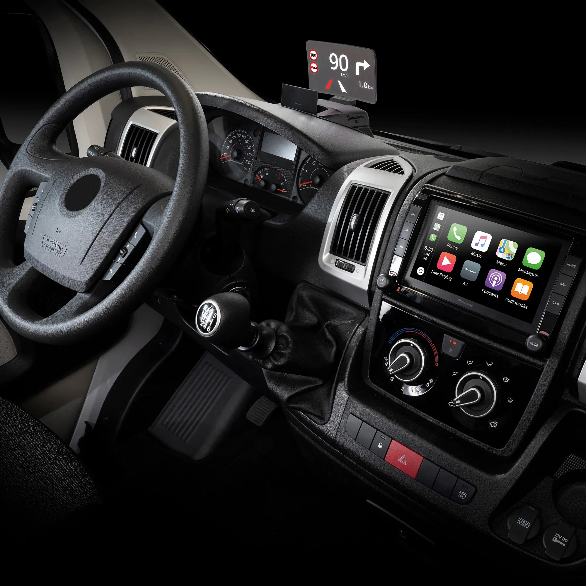 Head-Up-Display für Pioneer AVIC-Z1000DAB-C für Fiat Ducato, 2021/09